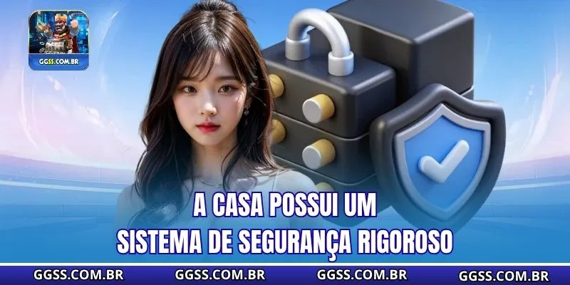 A casa possui um sistema de segurança rigoroso