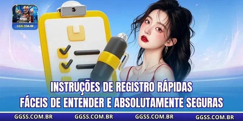 Instruções de registro rápidas, fáceis de entender e absolutamente seguras